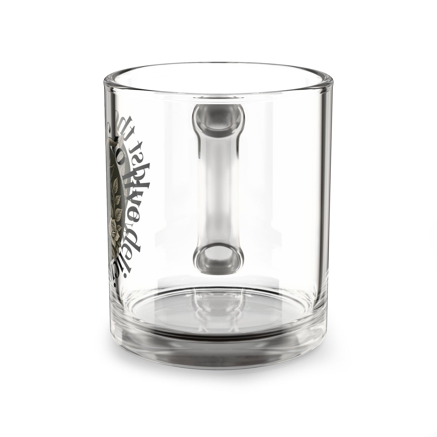 Live Deliciously Clear Glass Coffee Mug - 10 oz