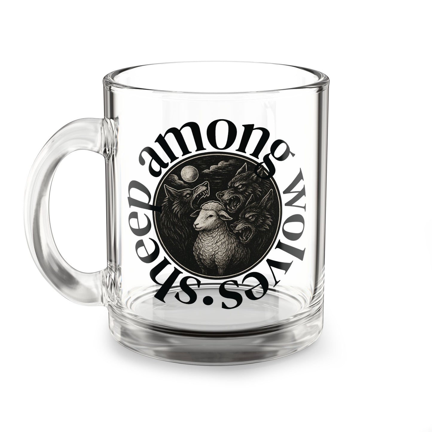 Sheep Among Wolves Clear Glass Jit Jitsu Mug - 10oz