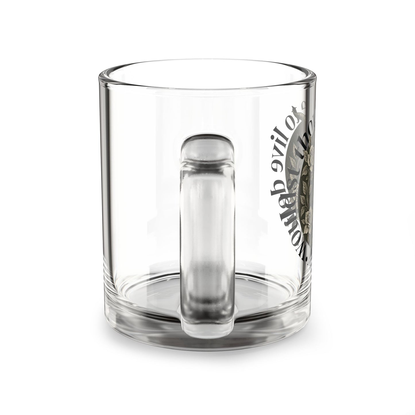 Live Deliciously Clear Glass Coffee Mug - 10 oz