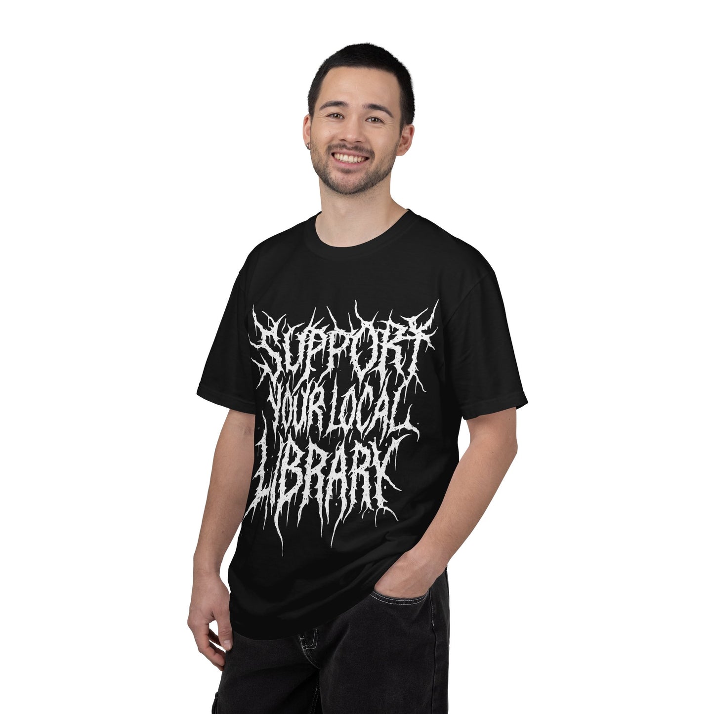 Support Your Local Library Death Metal - Charity Shirt