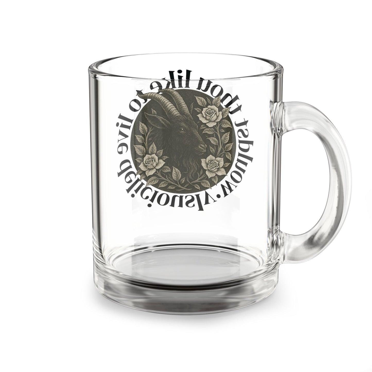 Live Deliciously Clear Glass Coffee Mug - 10 oz