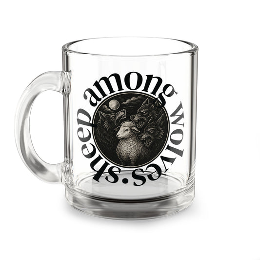Sheep Among Wolves Clear Glass Jit Jitsu Mug - 10oz